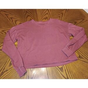 Marine Layer Crewneck Sweater‎ Women's Small Pullover Maroon Red Crop